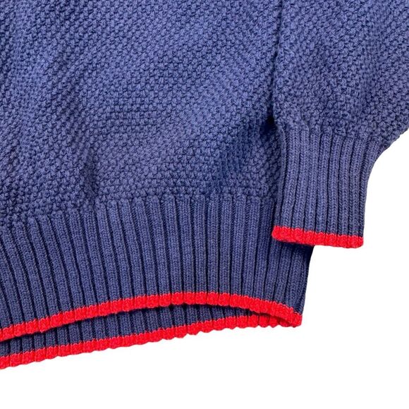 Vintage‎ London Fog Knit Sweater Men's Medium USA Made 90s Fisherman Grandpa - Picture 3 of 9